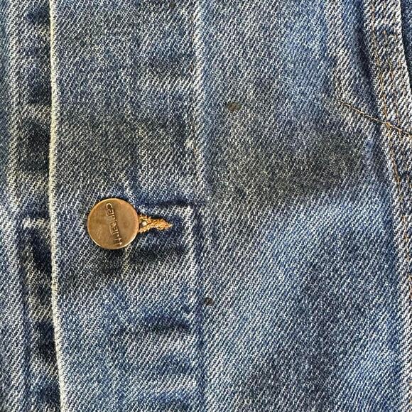 vintage carhartt button up jean jacket - Picture 7 of 8